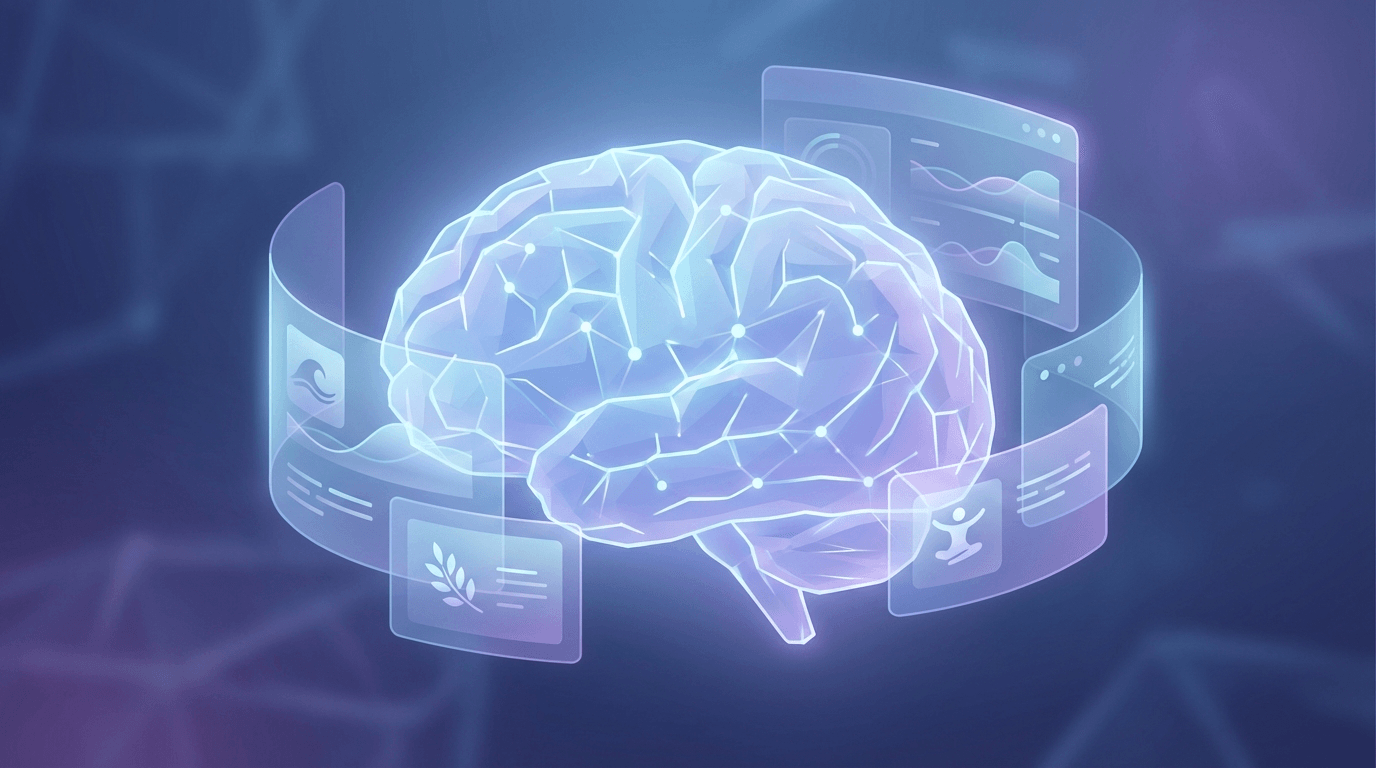 Цифровой мозг с нейронными связями — метафора AI для ментального здоровья