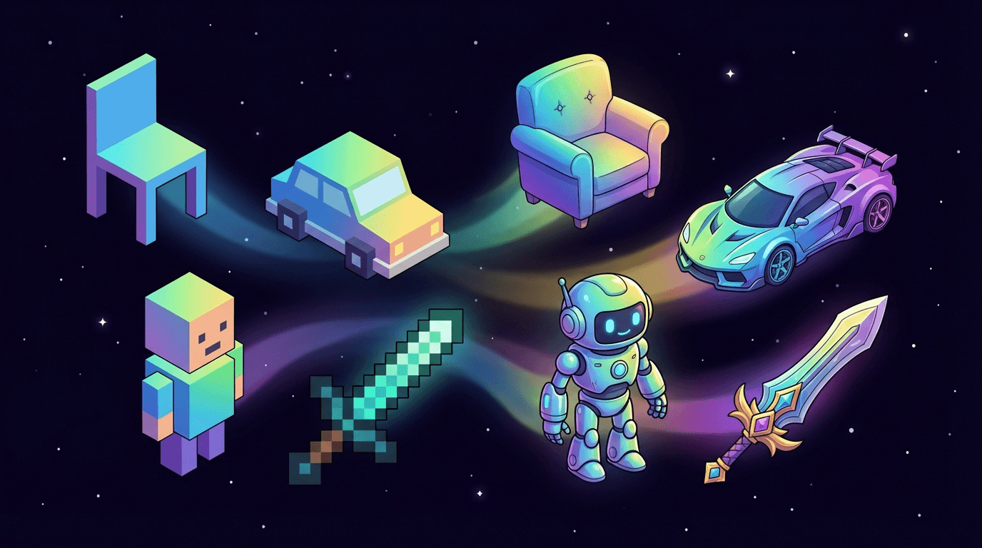 Примеры 3D-моделей, созданных нейросетью — игровые ассеты и объекты