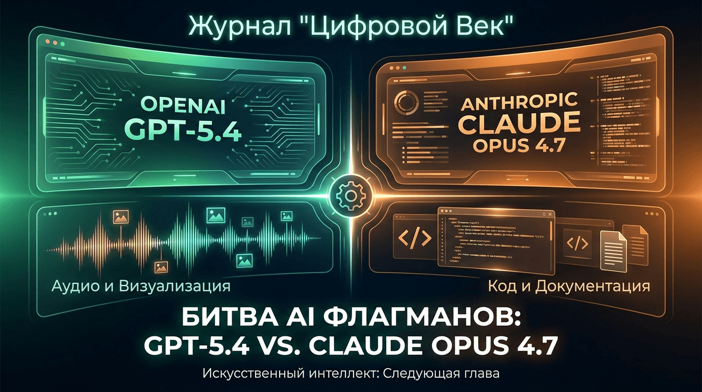 GPT-5.4 vs Claude Opus 4.7 — сравнение флагманских нейросетей 2026