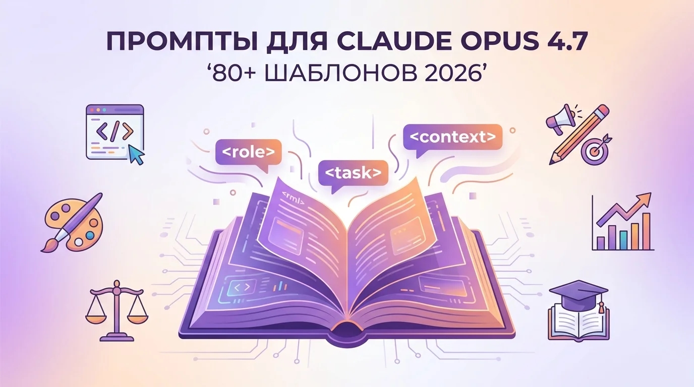 Промпты для Claude Opus 4.7 — 80+ готовых шаблонов 2026