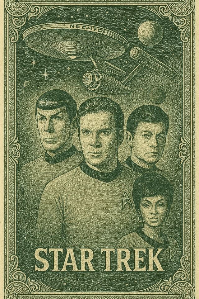 Постер фильма Звездный Путь в стиле банкнот