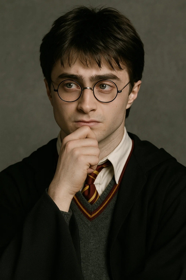 Создайте PNG-изображения всех персонажей Гарри Поттера в задумчивой позе
