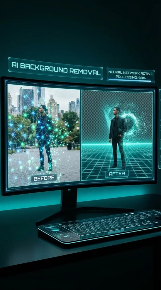 Удаление фона с фото нейросетью в MashaGPT