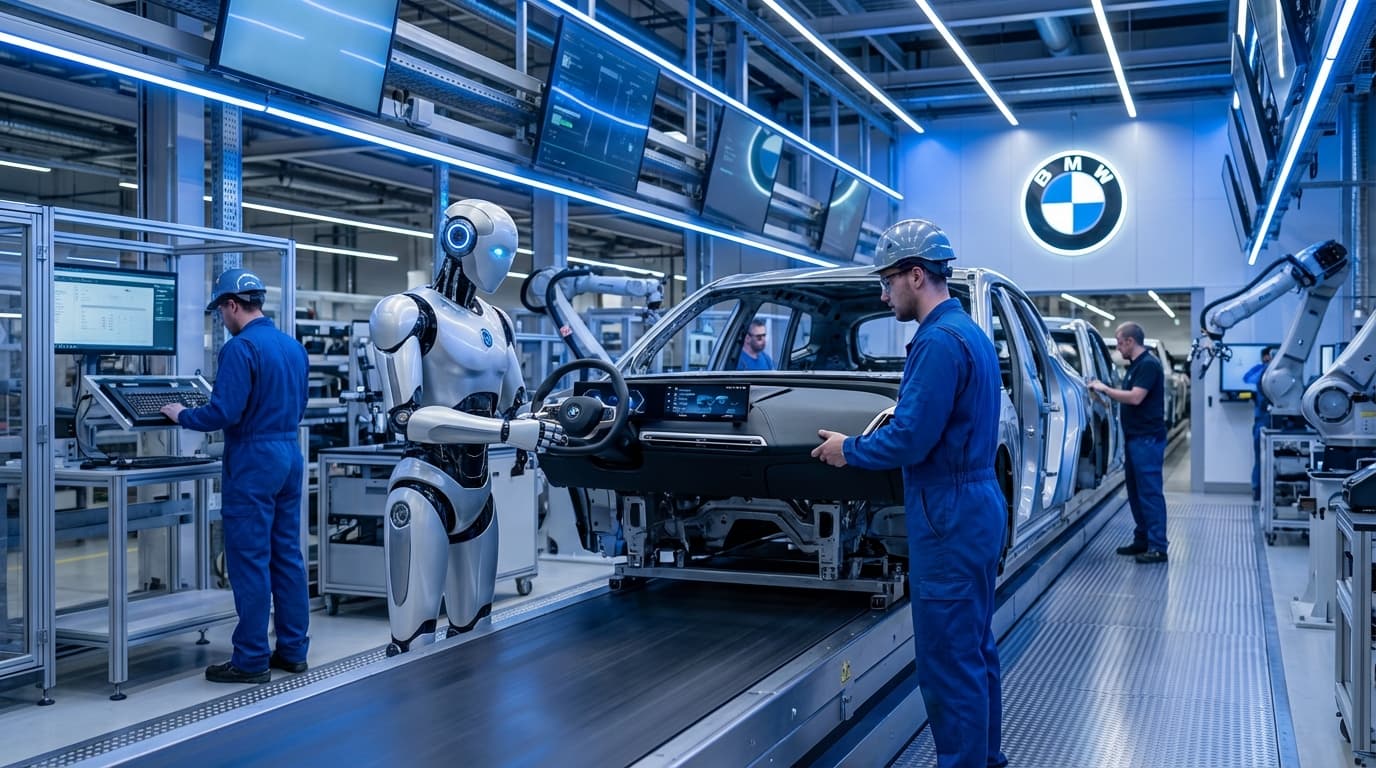 BMW запускает гуманоидных роботов на заводе в Лейпциге: эра ИИ в автопроме