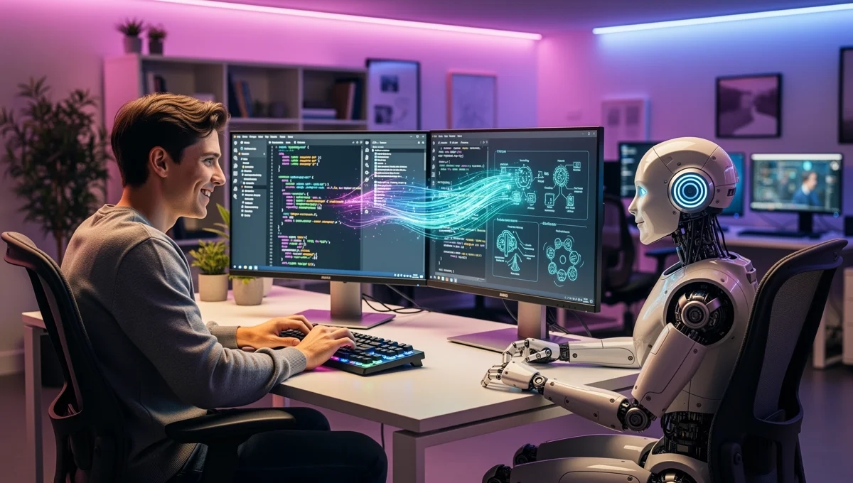 Разработчик использует ИИ для написания кода — сравнение инструментов 2026