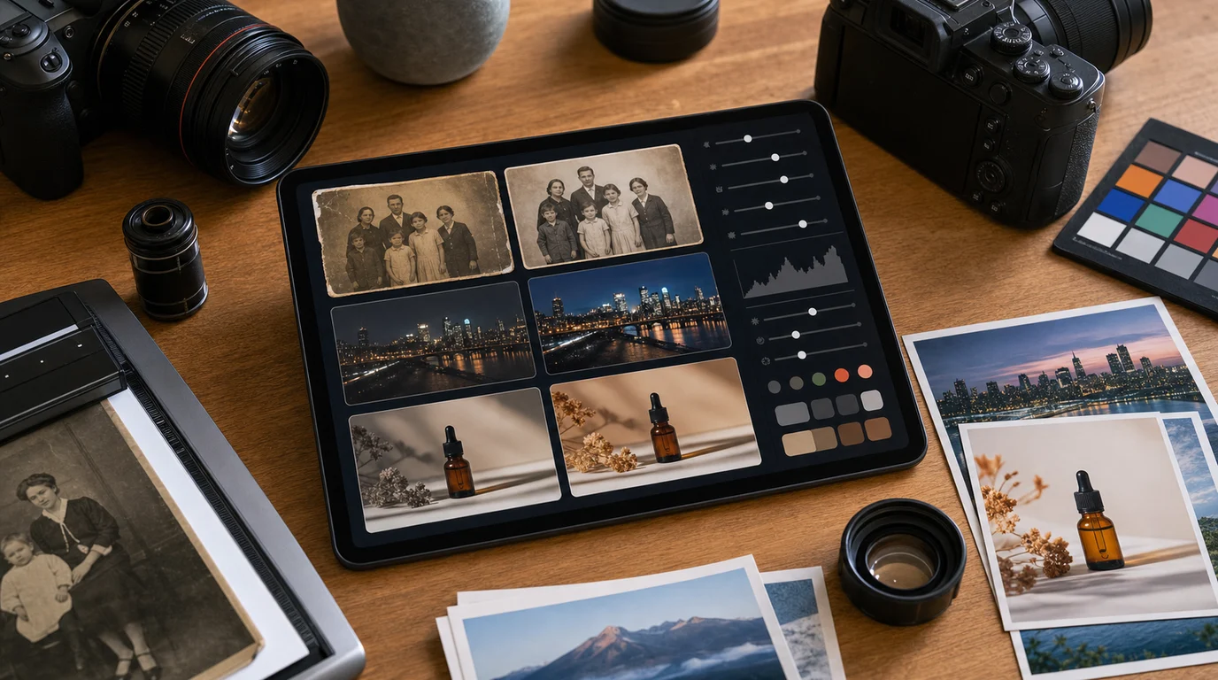 AI-улучшение и восстановление фотографий на планшете