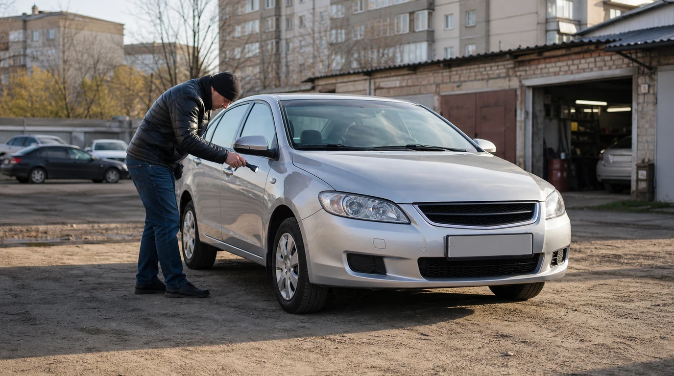 Осмотр автомобиля с пробегом