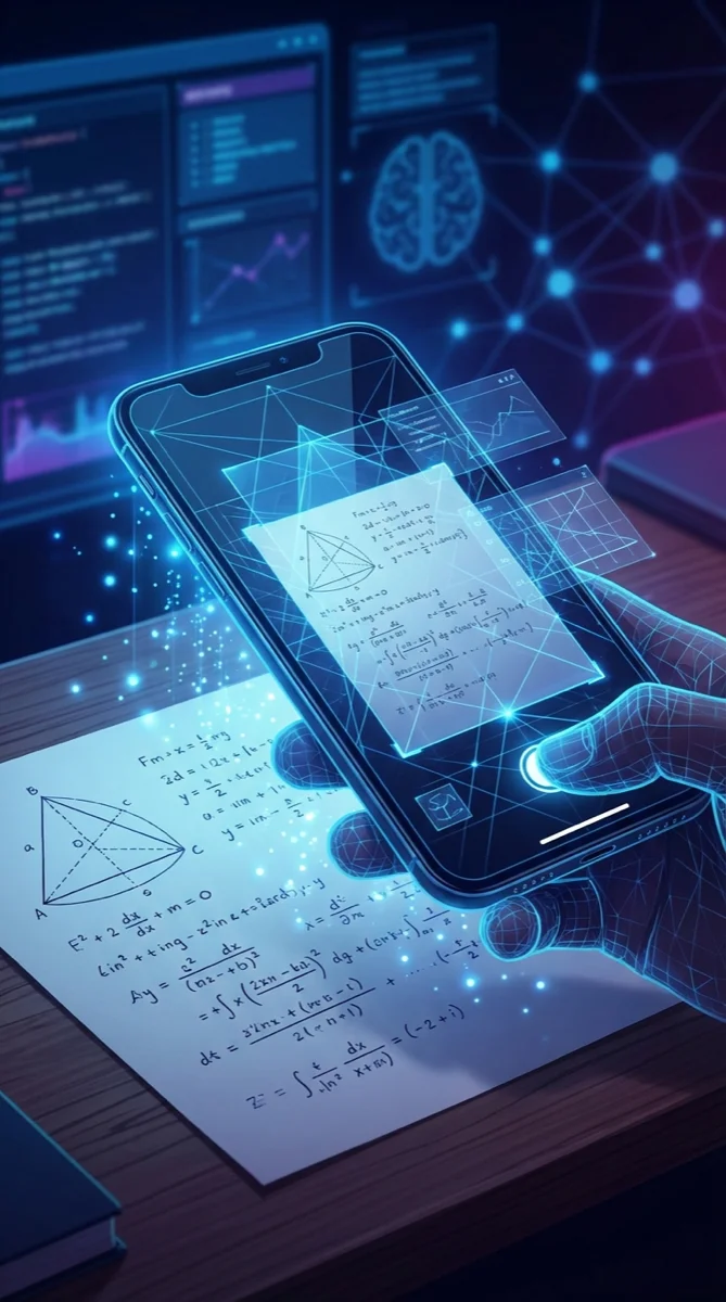 Решение задач по фото нейросетью в MashaGPT